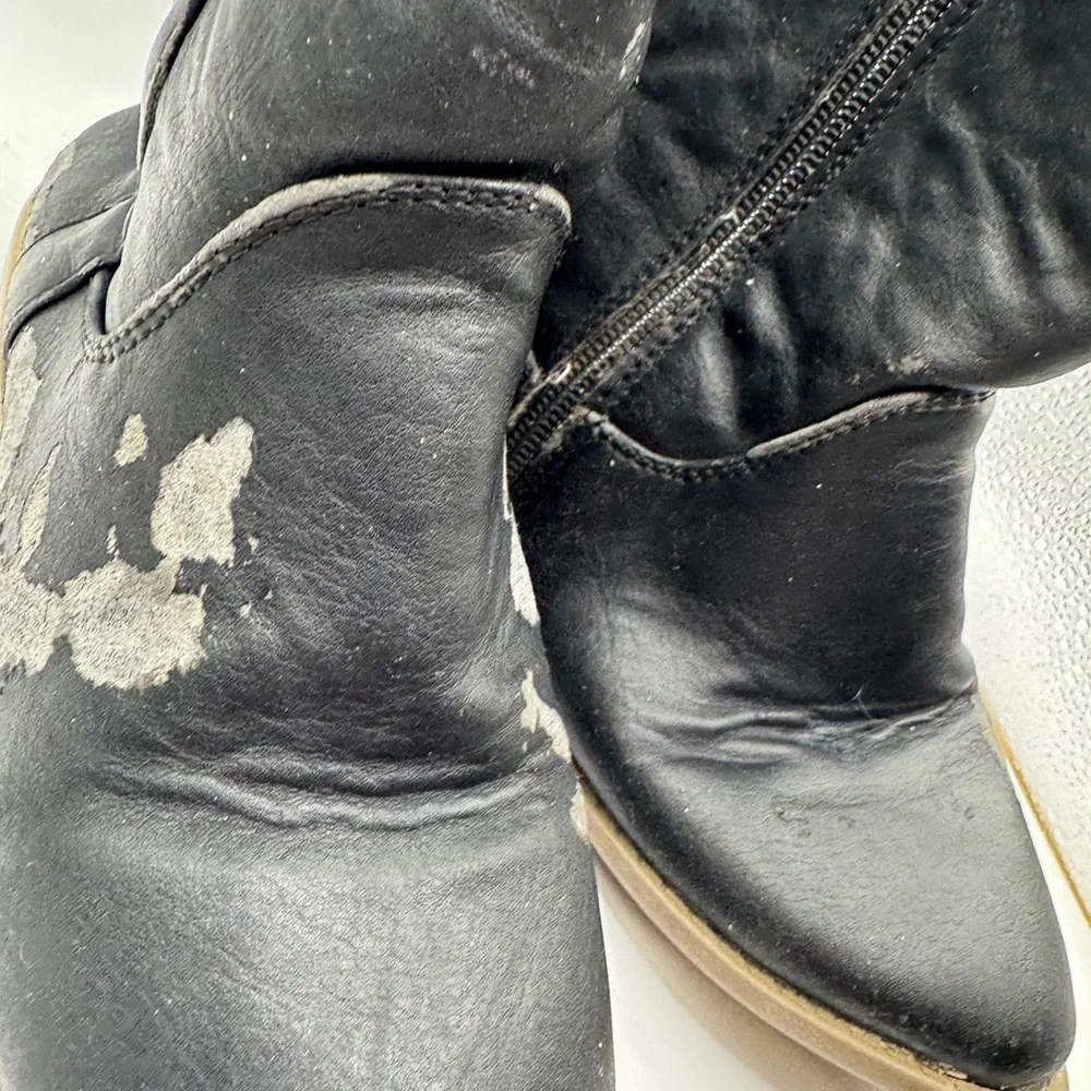 Toddler Girl Size 10 Pleather Black Boots